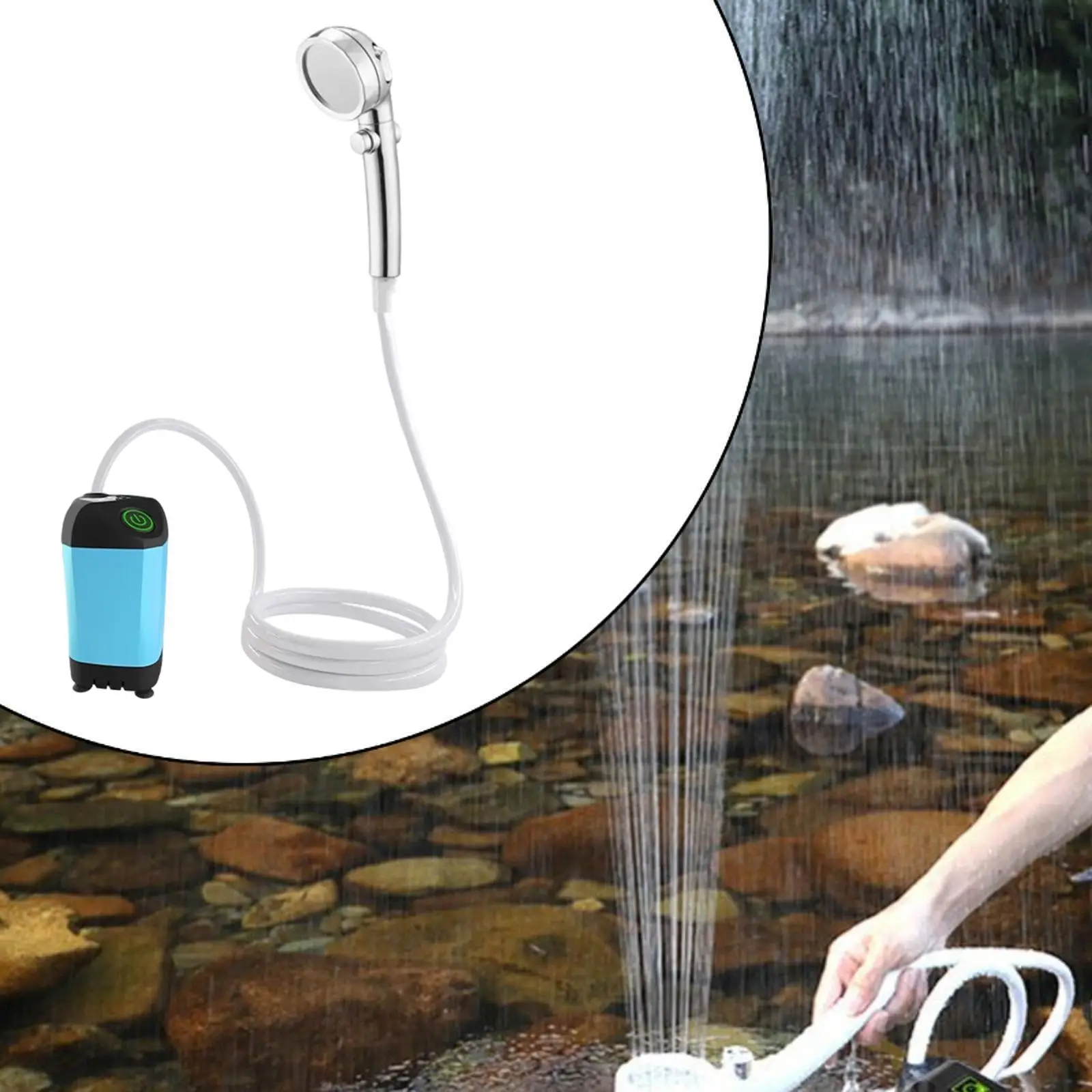 キャンプ用ポータブルシャワー-旅行に便利-洗車-ペットの掃除