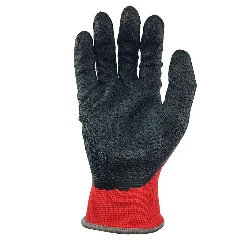 12 piezas/6 pares de guantes de trabajo de jardín para mujer o hombre con palma de poliéster recubierta de látex guante protector de seguridad para