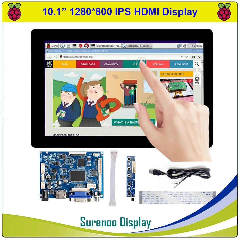 101-1280-800-lcd-module-monitor-display-screen-usb-capacitive-touch-panel-with-mipi-hdmi-compatible-vga-av-board