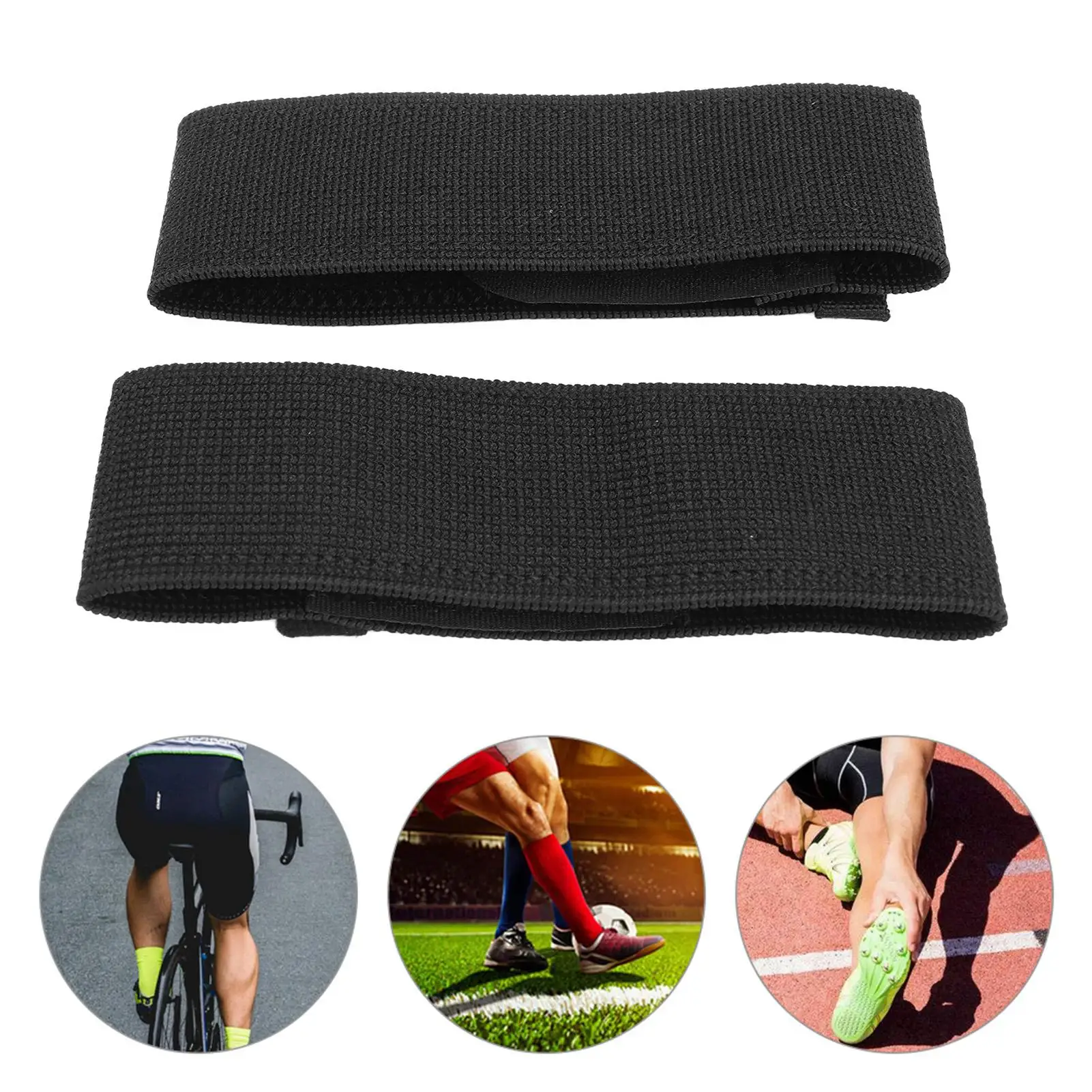 

1 Pair Soccer Shin Guards Straps Anti Slip Sports Football Legging Shin Fixed Straps for Adult Youth Children Football Equipment