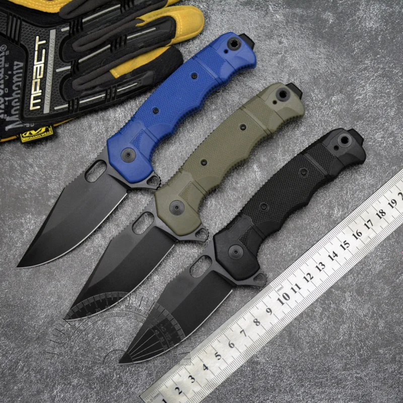 New folding knife D2 steel high hardness sharp outdoor knife camping survival fishing mountaineering hunting knife