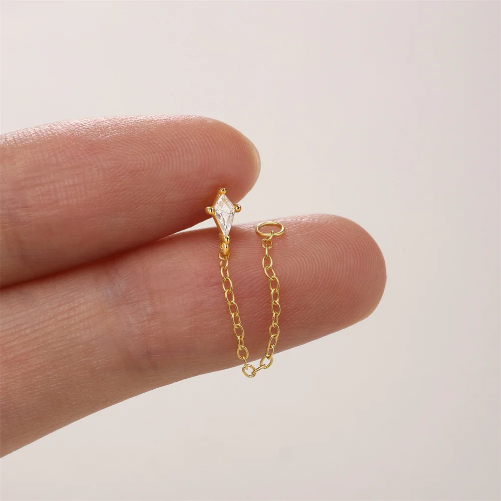 AIDE 925 Sterling Silber Pferdeaugen Doppelschichtige Quaste für Damen, flacher Rücken, Knorpelpiercing, Ohrknochen-Ohrringe, edler Schmuck – Detail 26