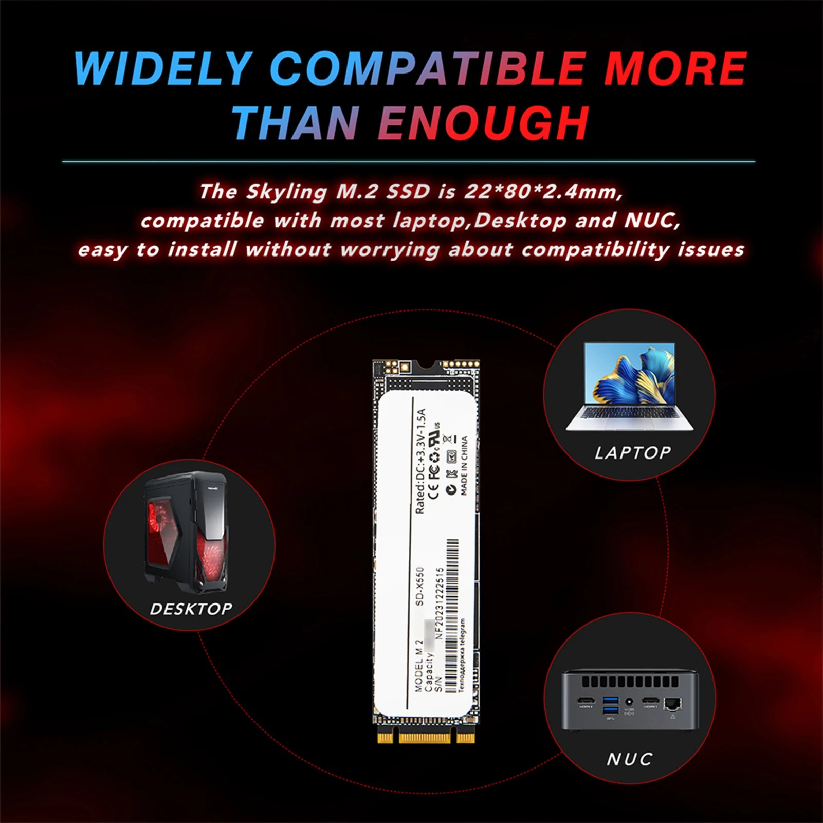 flash drive 1tb Portable SSD High Speed Read Write Upgrade NGFF M.2 SSD for Laptop Notebook