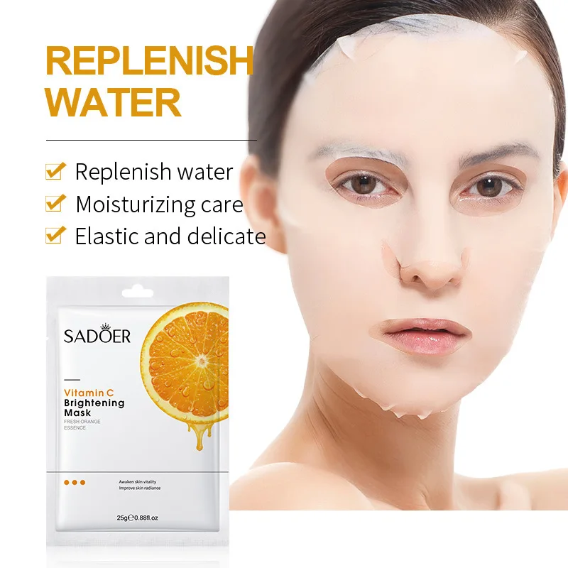 

Sadoer Vitamin C Facial Masks Brighten Skin Tone Awaken Skin Vitality lmprove Skin Radiance Moisturizing Facial Mask Face Care