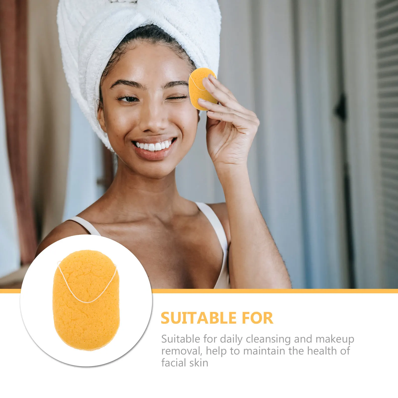 

1Pcs Durable Facial Sponge Pva Face Puff Deep Pore Cleaning Gentle Exfoliation Makeup Removal Skin Care Tool Face Puff