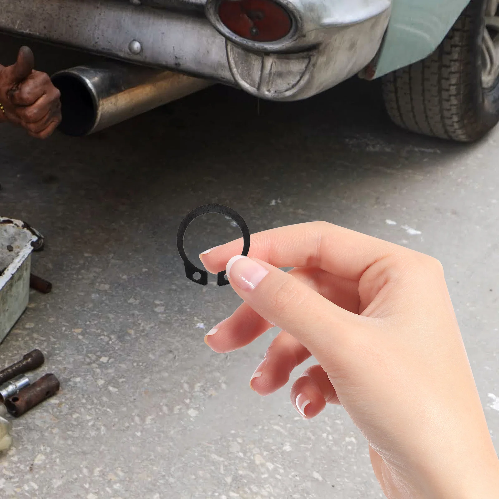 

Horizontal Jack Accessories 2T 3T Snap Retaining Clip External C Rings Metal Parts Car Repair Construction Durable Easy Install