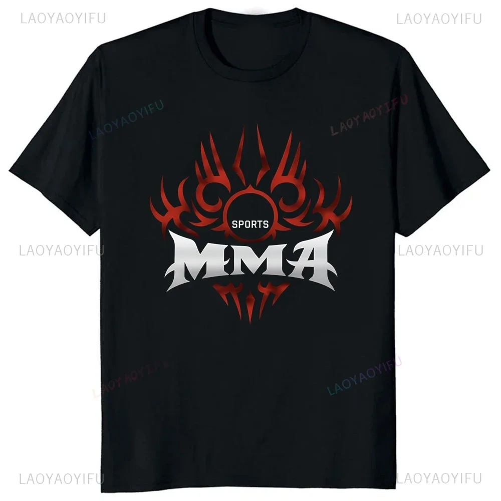 

Trend Streetwear Sports MMA Printed T-shirt Top Summer Trend Harajuku Short Sleeve Unisex Shirt Pattern Large T-shirt