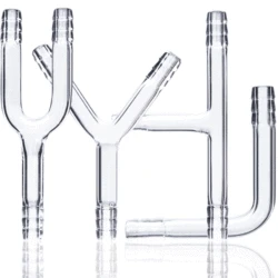 L U Y T Shape 2 3 Ways Hose Barb Or Straight Glass Pipe Fitting Connector Labrotary Glassware Chemical Experiment