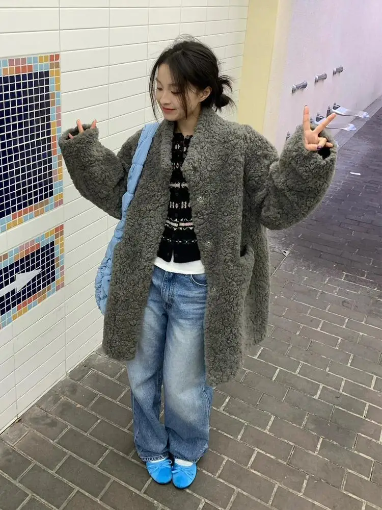 Kunstpelz, grüne Mäntel, Damen-Blume, abgeschnitten, Schnee, Ehefrau, gut aussehender Hals, Silber, thermisch, windgefüttert, locker, abnehmbar, hochwertig, OL