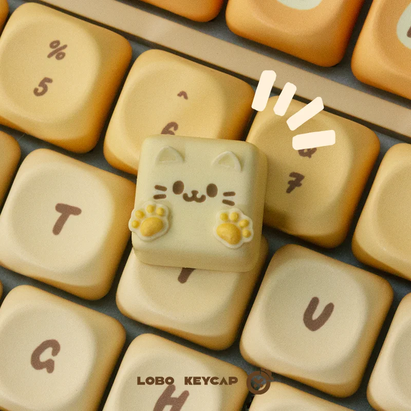 

Kitten theme keycaps 145 keys sublimation personality mechanical keyboard keycaps