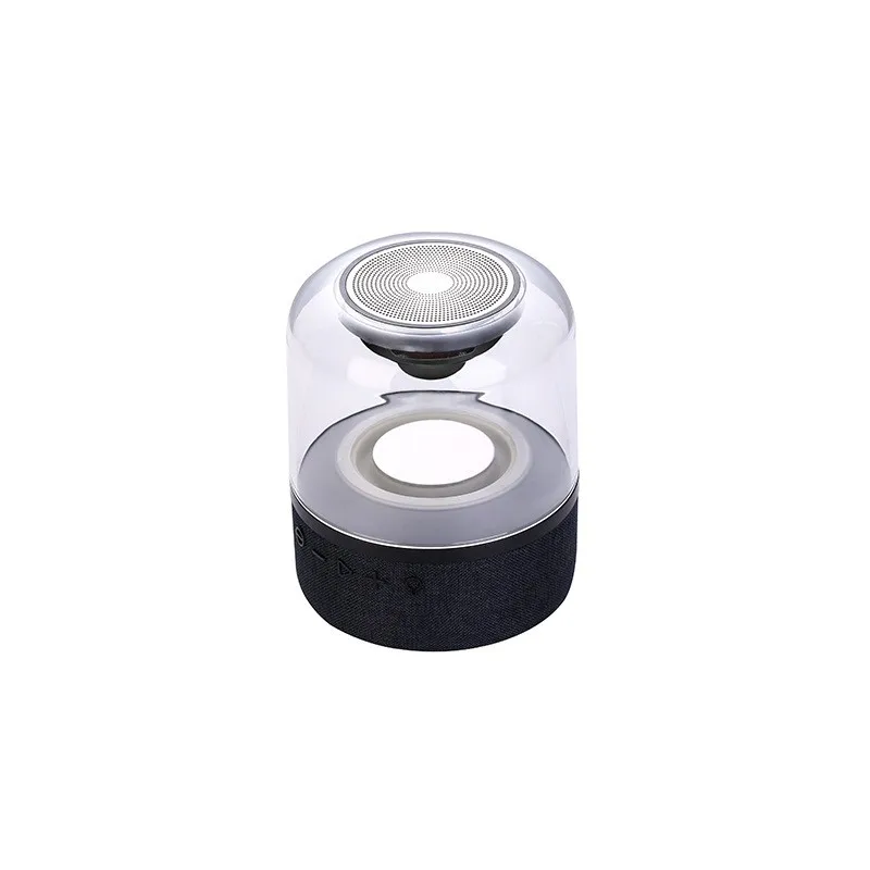 High Quality Bluetooth Speaker Colorful Night Light Transparent Bluetooth Speaker Subwoofer Glass TWS Speaker 2026 DropShipping