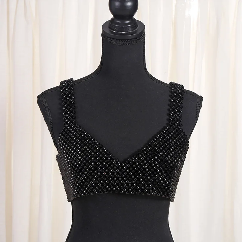 Body Jewelry Sexy Bikini Chest Chain Lnternet Celebrity Pearl Vest With The Same Paragraph Simulated Pearl Chest-wrapped Chain