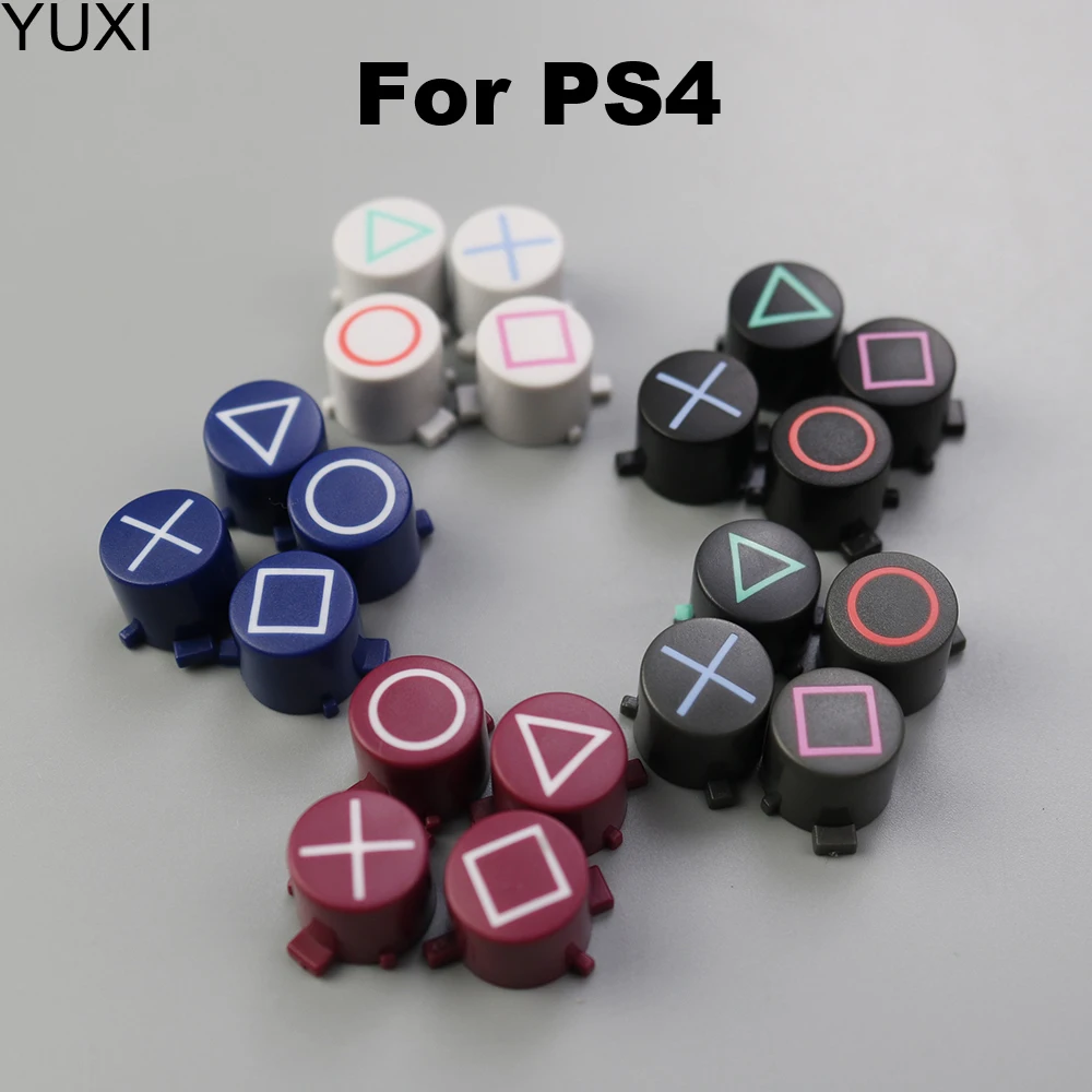 YUXI 1Set ABXY Button Circle Square Triangle ABXY Button For PS4 Slim Pro Controller Repair Parts