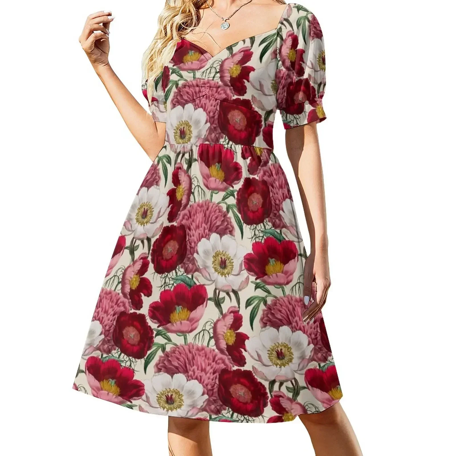 

Flower Garden Short-Sleeved Dress dress party night loose summer dress dresses for women 2025