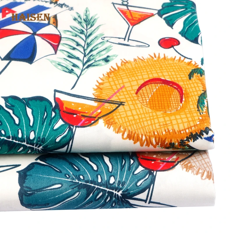 Beach Resort Series,Printed Cotton Twill Fabric,DIY Sewing&Quilting Bedding Skirt Clothes Textile Cloth Material For Baby&Child