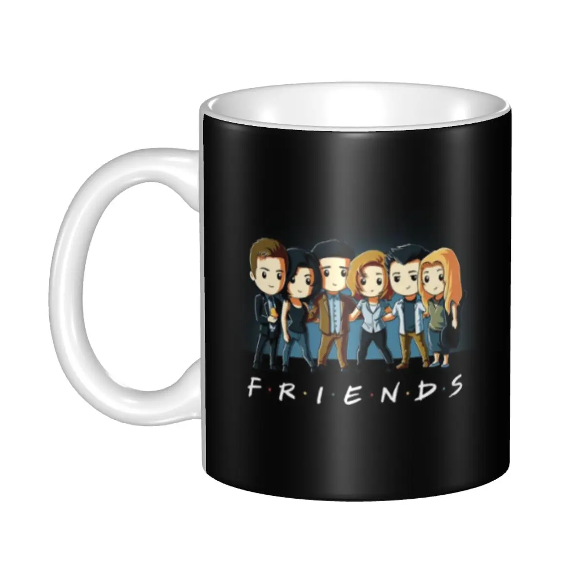 

Friends Characters Cartoon Aime Mugs Custom TV Show Coffee Ceramic Mug Creative Gift