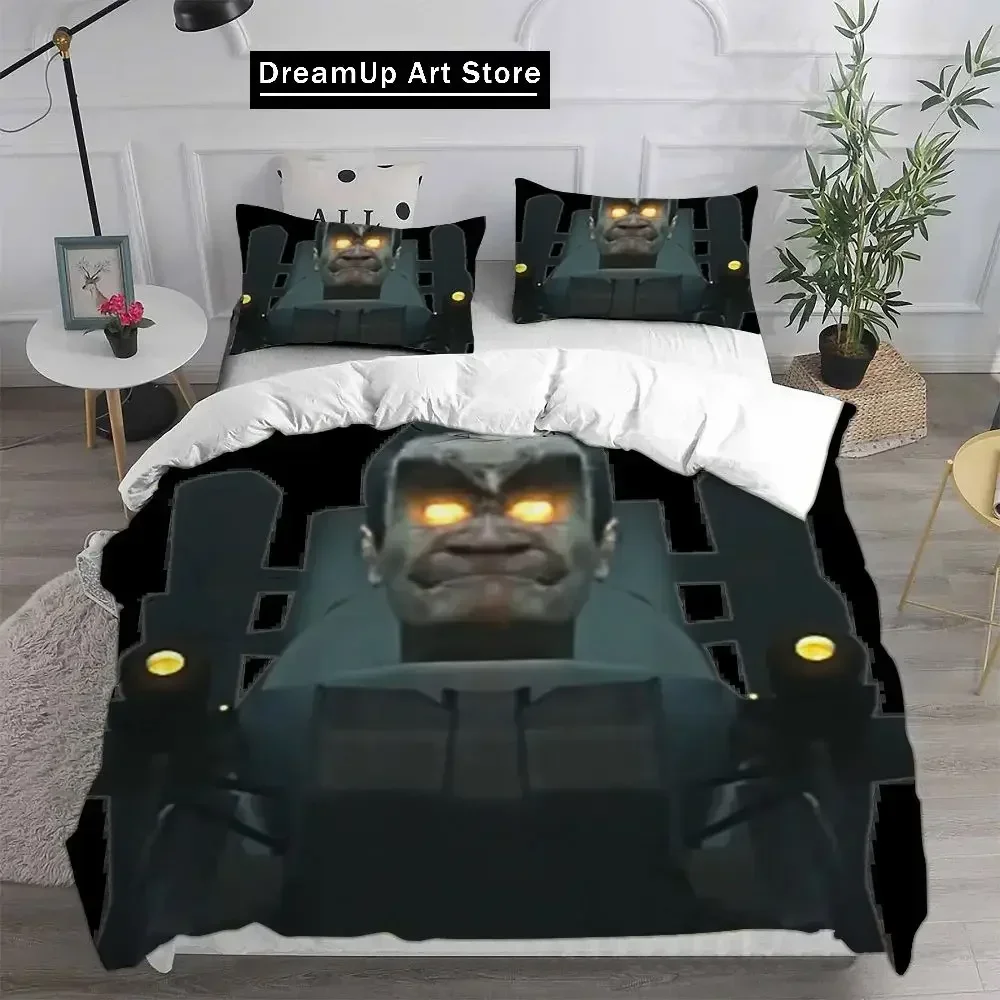 3D Print Fashion Game Skibidi Toilet Arale Bedding Set Boys Girls Twin Queen Full Size Duvet Cover Pillowcase Bed Adult Bedroom