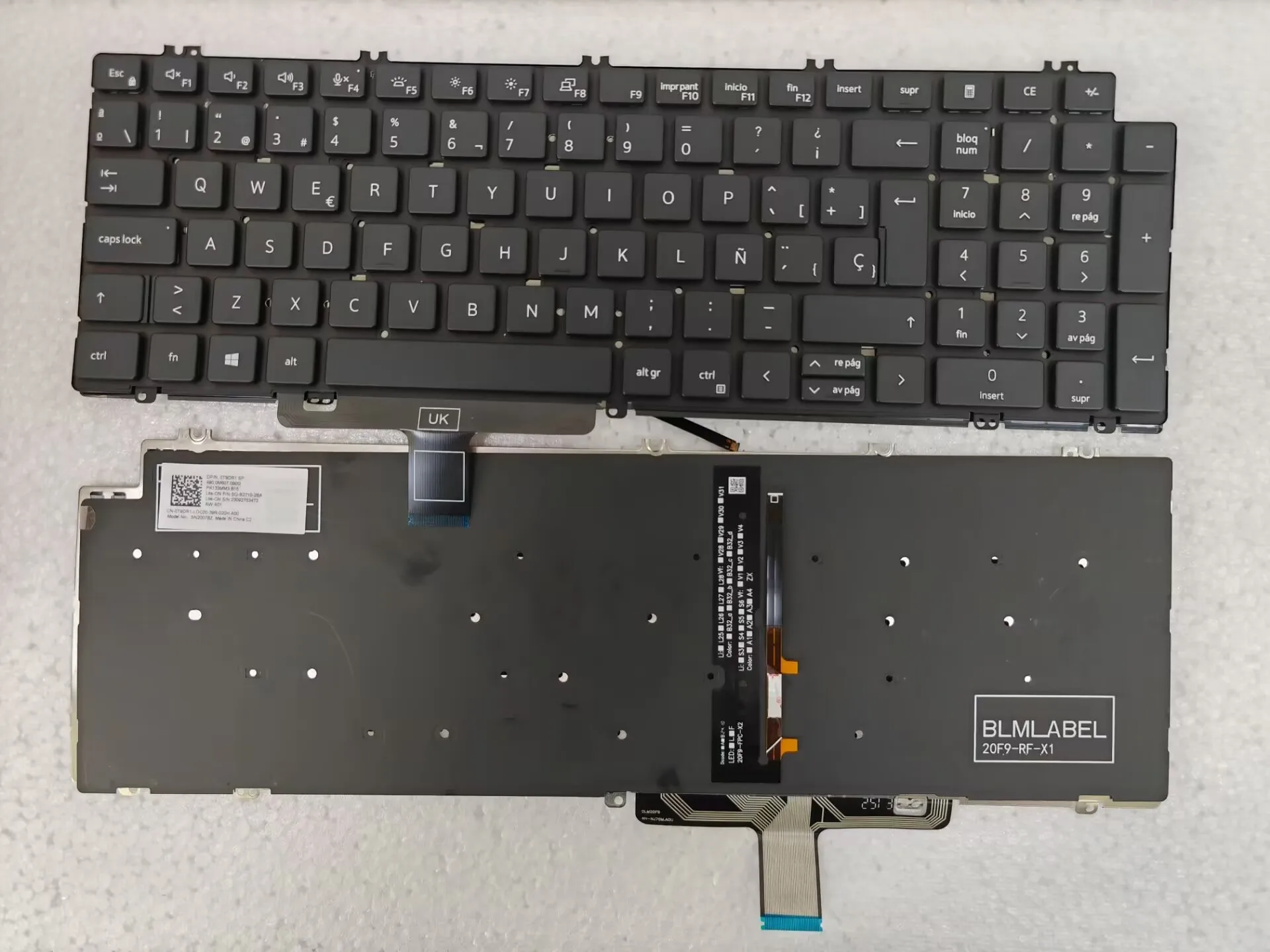 Spanish backlit keyboard for Dell Latitude 3540 E3540 5520 5521 5530 5531 5540 for Precision 3560 3561 3570 3571 3581 7670 7680