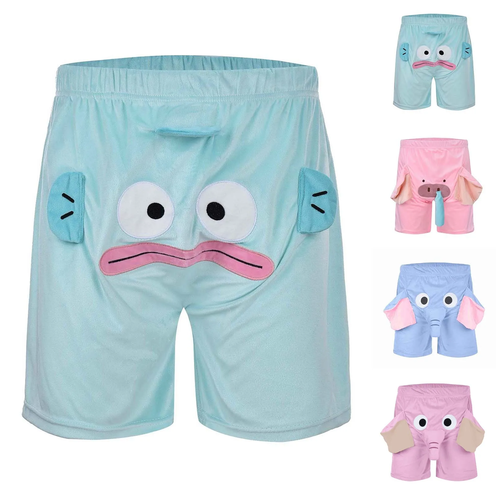 Men funny Shorts Elephant Boxer Novelty Short Humorous Underwear Prank Gifts Men Animal Themed Boxers pantalones ropa de dormir