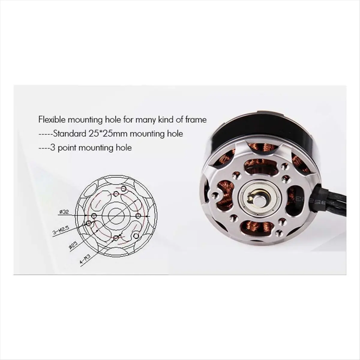 

M85K MN4010 Brushless Motor for Drones, KV370, Supports 4-8S Lithium Battery