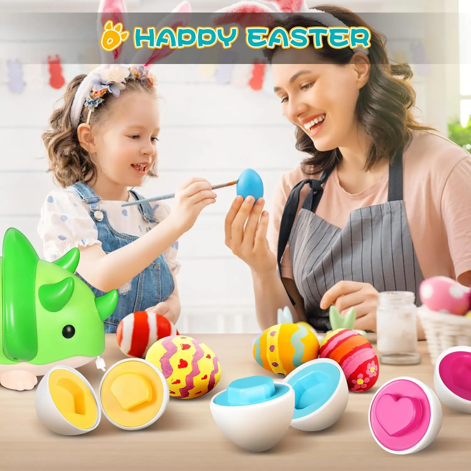 Giocattoli educativi Montessori 2 anni Giocattolo per bambini Uova Puzzle sensoriale per bambini Uova intelligenti Colori Forme Gioco di selezionamento abbinato