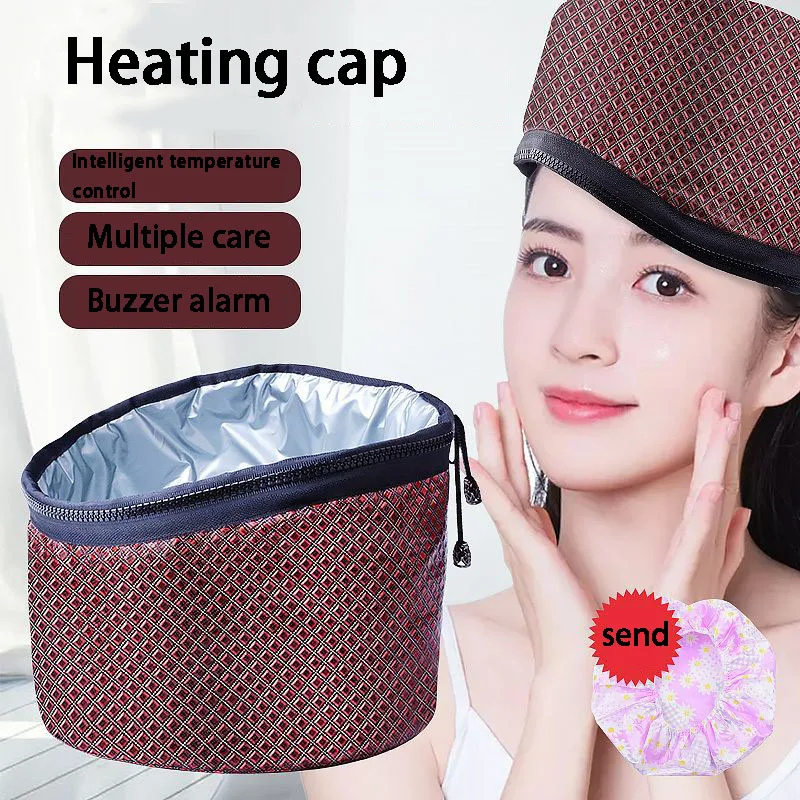 Electric Heating Hair Dryer Cap Timing Adjustable Temperature With Lcd Monitor Evaporation Cap Steamer Cap For Home Barbershop