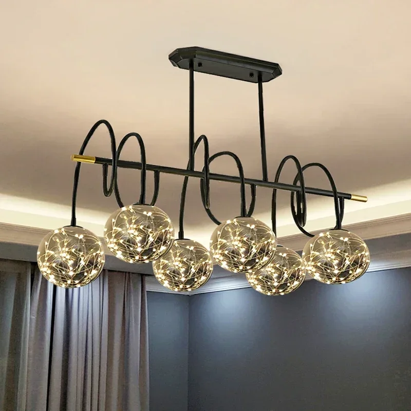 

Dining Room Chandelier Modern Simple Creative Personality Starry Bar Lamp Living Room Dining Table Lamp