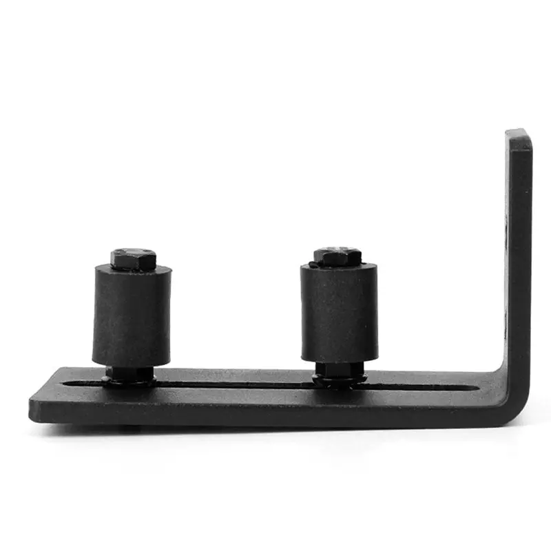 AEE8-Wall-Mounted Barn Door Floor Guide With Double Wheel Carbon Steel Bottom Guide