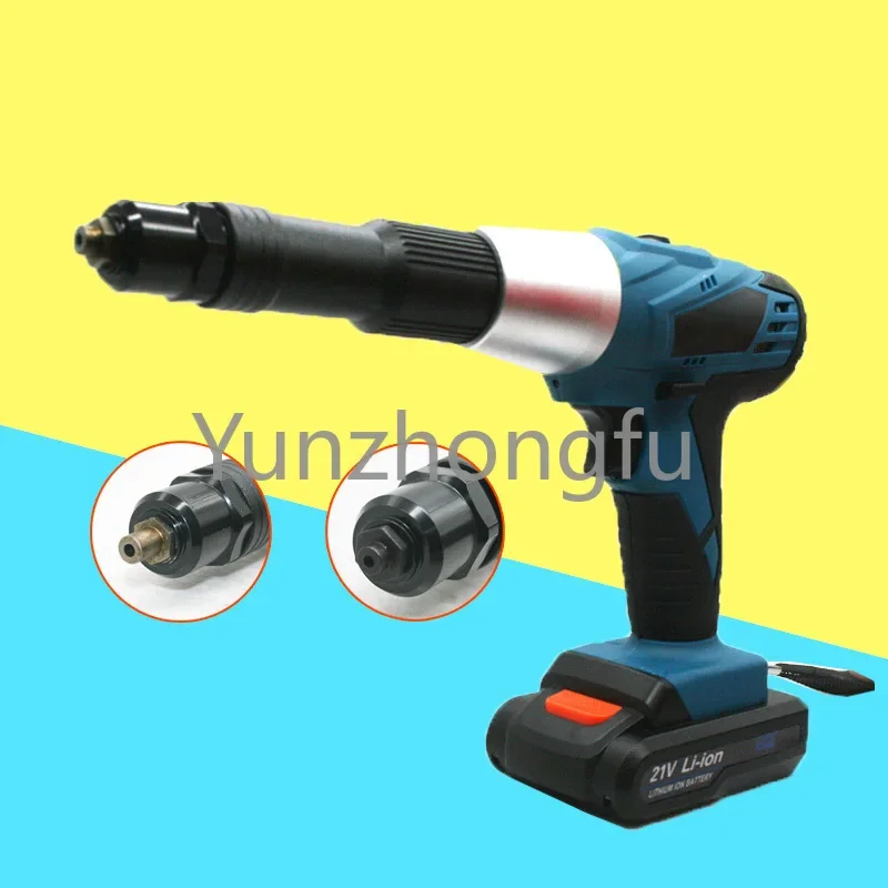 Rivet Nut Gun Rivet Tool With Lithium Battery Electric Ramm Gun Riveter 21V Rechargeable Automatic