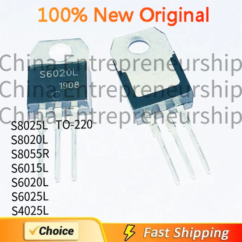 5 PCS S8025L TO220 S8025 TO-220 25A 600V SCR S8020L S8020 S8055R S8055 S6015L S6015 S6020L S6020 S6025L S6025 S4025L S4025