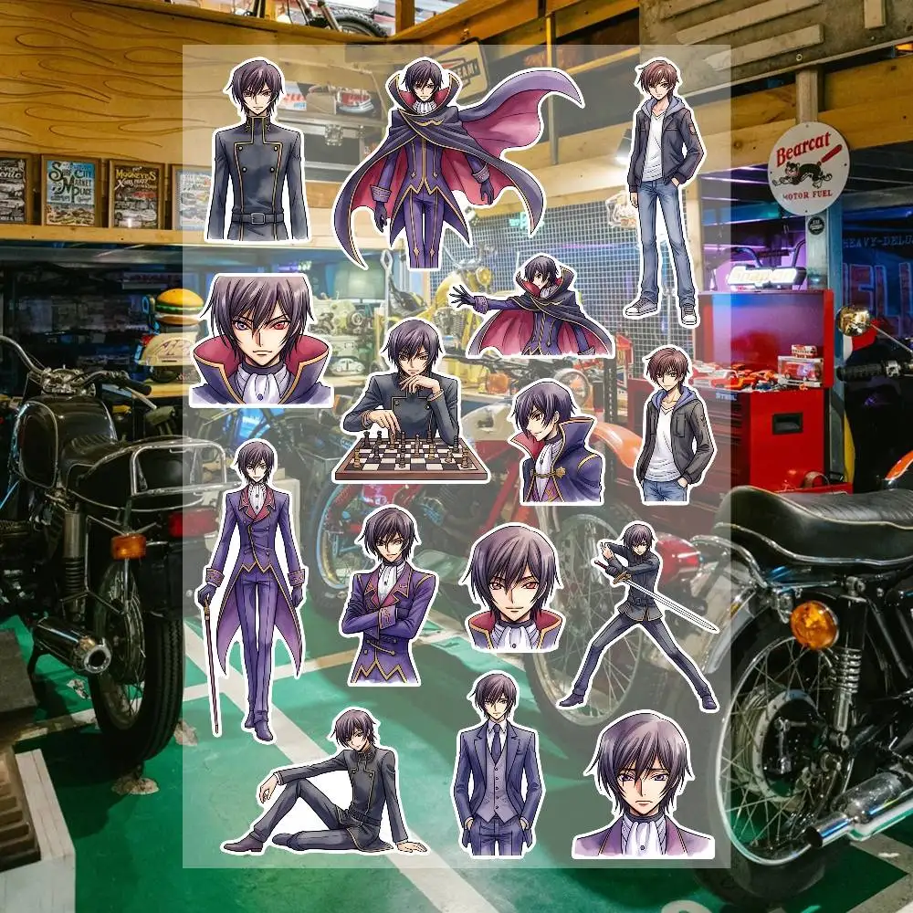 Anime C-Code Geass Lelouch Aesthetic Graffiti Waterproof PVC Stickers for Car Motorcycle Skateboard Helmet Notebook
