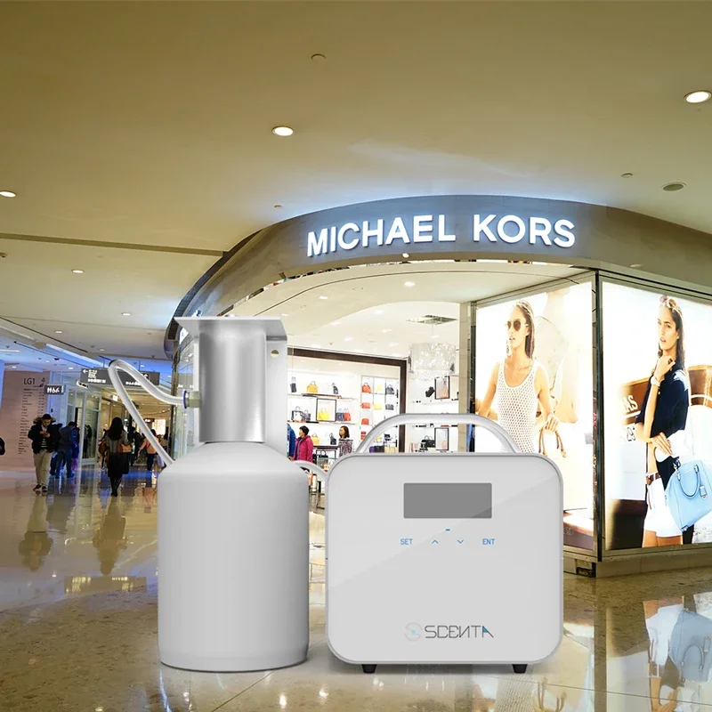 آلة ناشر رائحة المكتب ذات التصميم الحديث، نظام HVAC المعدني، موزع الزيوت العطرية الكهربائية للعلاج بالروائح العطرية