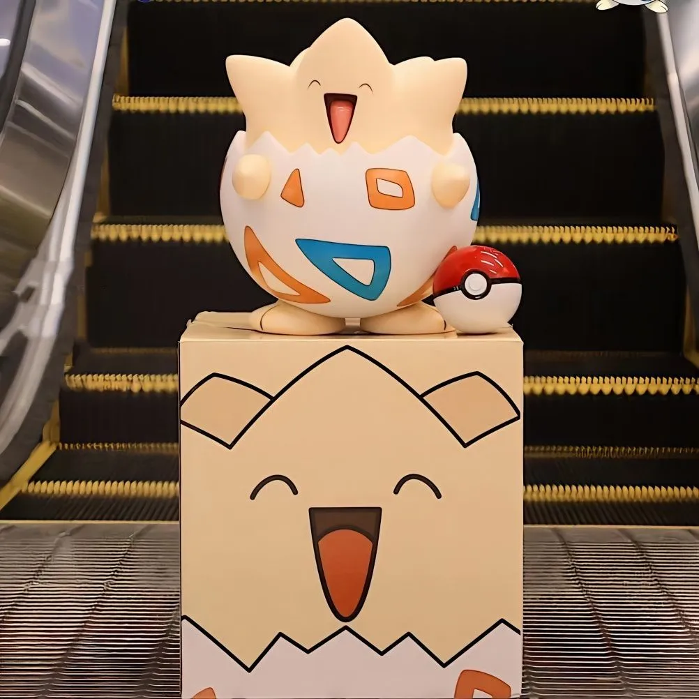 Figura Pokémon Anime para Crianças, bonecas modelo Togepi, estatueta de tamanho grande, figura de PVC, decoração do quarto, brinquedos colecionáveis, 1:1, 23cm