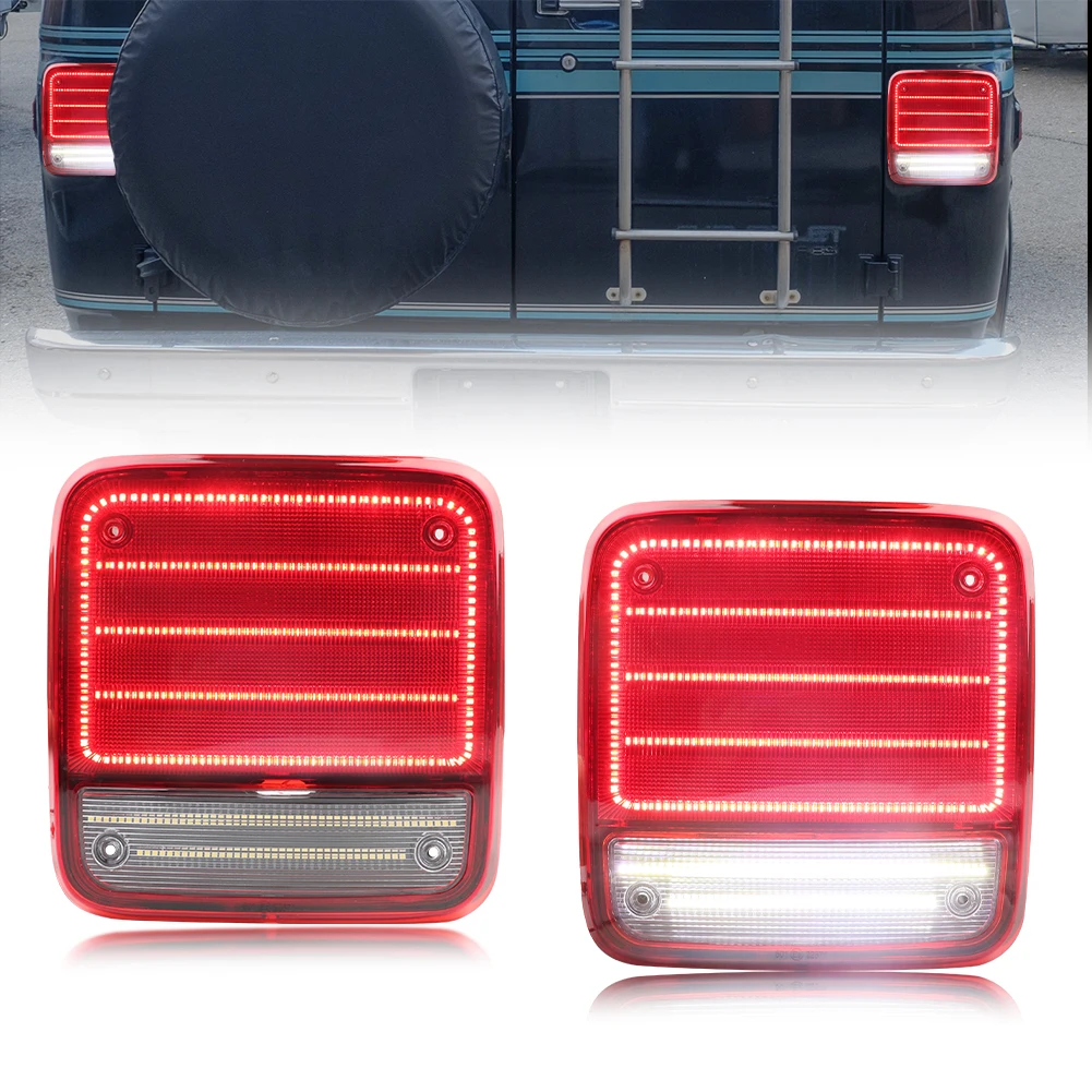 2X الخلفية الذيل ضوء الفرامل ضوء عكس ضوء احتياطية ضوء مع LED ل 1985-1995 تشيفي G10 G20 G30 P20 P30 GMC G1500 G2500 G3500