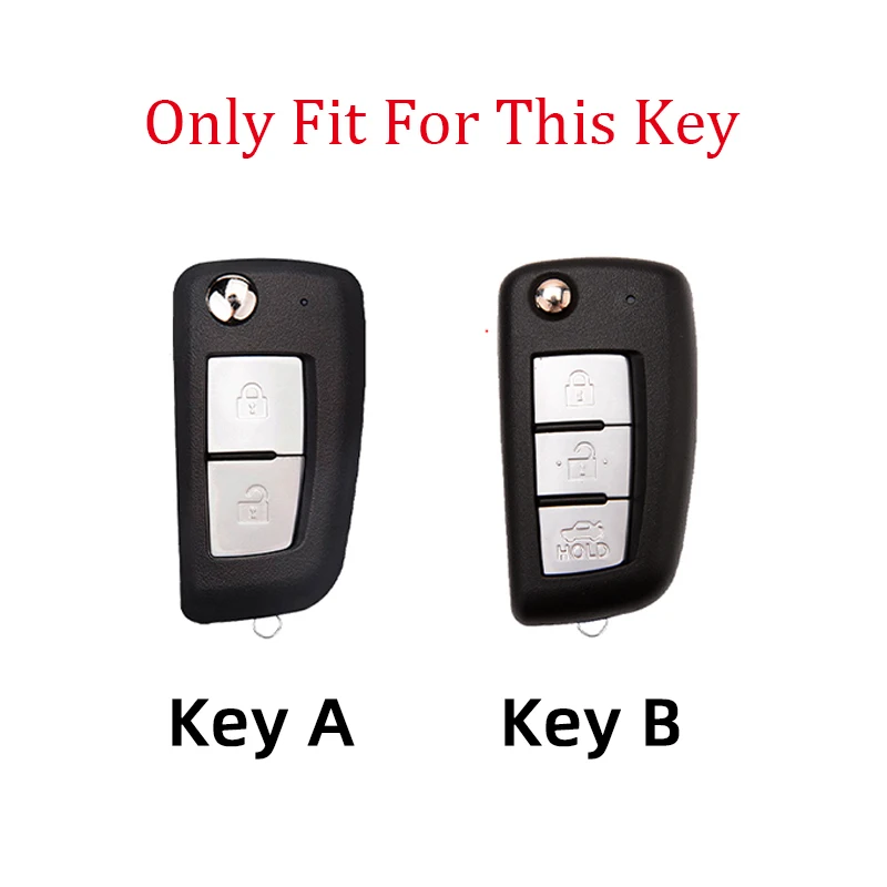 Alloy Car Flip Key Cover Case Shell Fob For Nissan X-Trail Qashqai J11 Juke Murano Micra Tiida Maxima Altima Kicks Quest Geniss