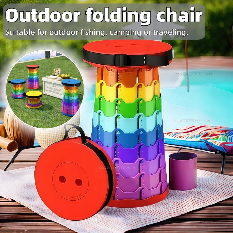 

The telescopic folding chair features an adjustable telescopic design,making it suitable for outdoor fishing,camping and travel.