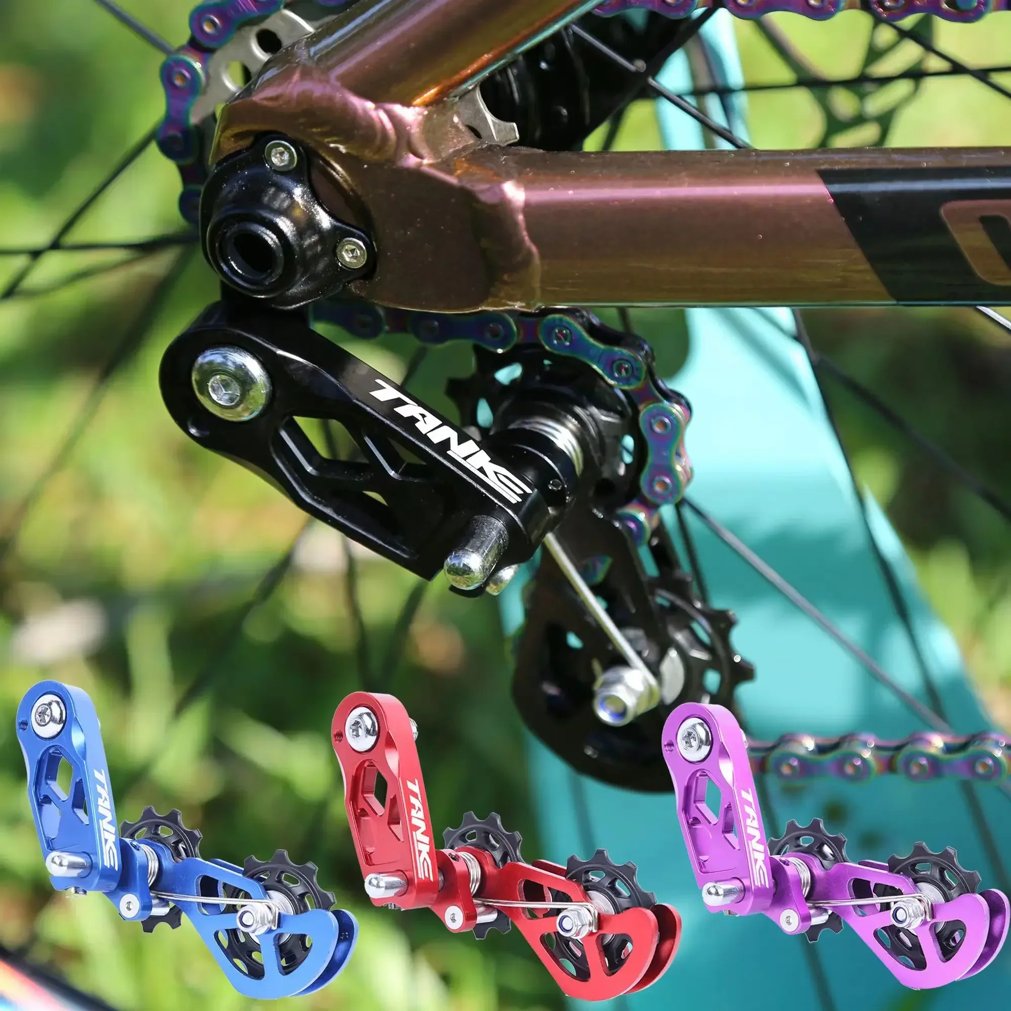 

TANKE MTB Dirt Jump Single Speed Mountain Bike Chain Tensioner XC DJ AM DH Chain Guide Bicycle Accessories CNC Machining Pulley