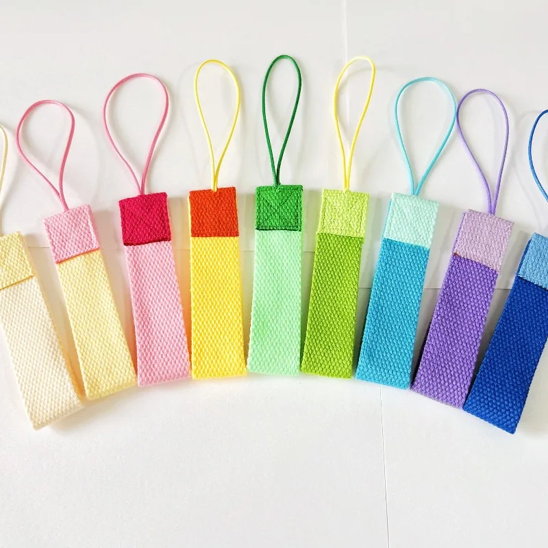Custom Name Number Ribbon Keyring Short Phone Bag Hanging Rope Key Chain Luggage Anti Lost Hanging Tag Webbing Keychain