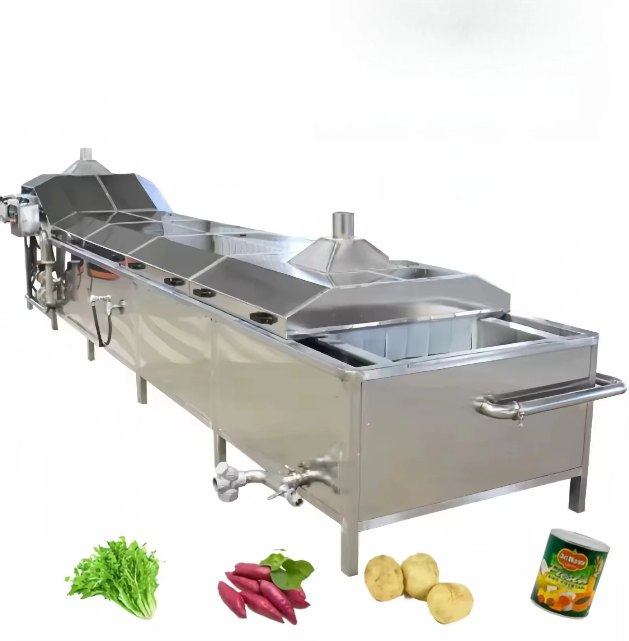 FOODLINE Fruit and Vegetable Blanching Machine Low Consumption Blanching Machine for Medium Scale Food Workshop