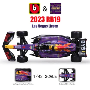 Bburago 1: 43 2023 F1 Balap Banteng Merah RB19 Las Vegas Livery 1# Verstappen 11 # Perez Cat Khusus Formula Satu Paduan Mobil Mainan Super 12 diecast f1 penjualan terbaik - №