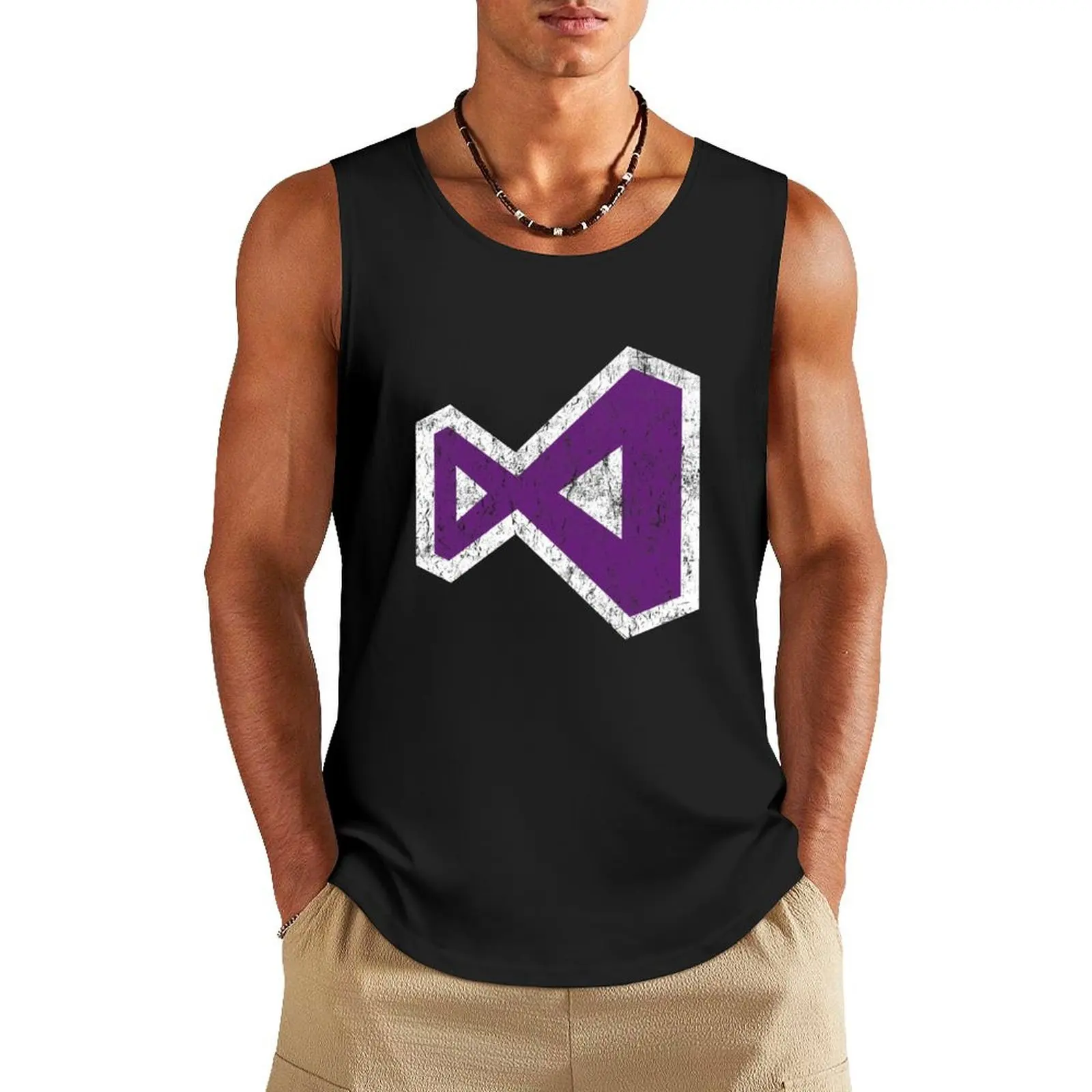 Vintage Visual Studio Tank Top sports t-shirts for men gym accessories men