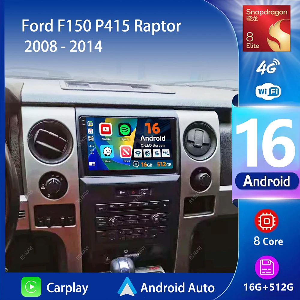 Android 16 Carplay Auto Car Radio Multimedia Player For Ford F150 P415 Raptor 2008 - 2014 E53 X5 M5 Autoradio Stereo Head Unit