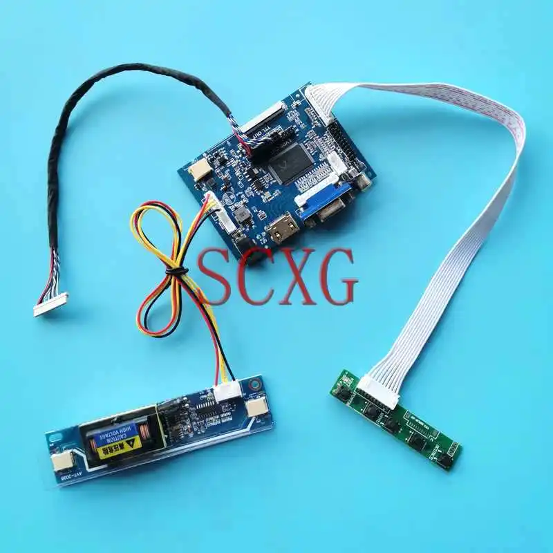 LCD Display Panel Controller Drive Board Fit G121SN01 LQ121S1LG44 2CCFL 800*600 HDMI-Compatible AV VGA DIY Kit 20 Pin LVDS 12.1