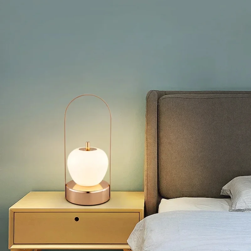 Portable Handheld Night Light Rechargeable Eye Protection Desk Lamp Outdoor Camping Creates Atmosphere Apple Night Light