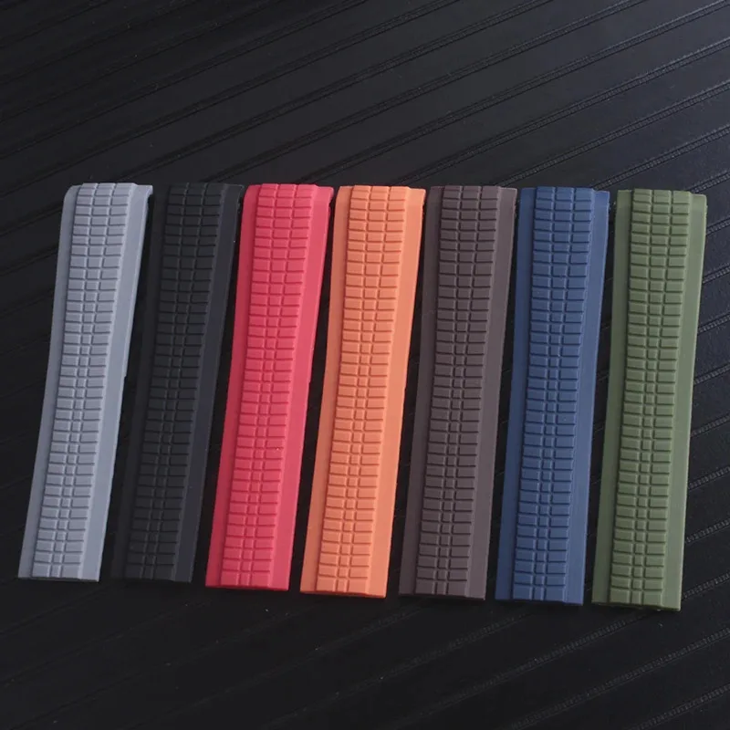 

Новый 21 мм черный, синий, зеленый изогнутый и силиконовый резиновый ремешок для часов PK PHI для 5164a 5167a-001, ремешок для часов