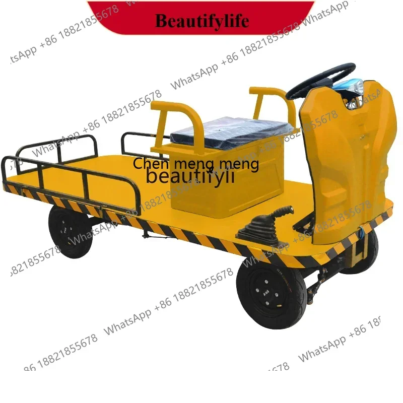 

D178 H Electric steering wheel four-wheel flat truck, transportation truck, logistics transportation warehouse load turnover tru