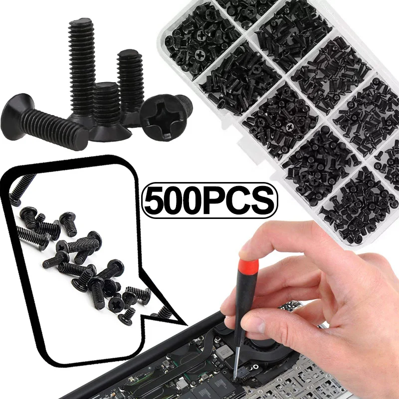 500Pcs Laptop Notebook Computer Repair Screws Kit for Lenovo Samsung HP IBM Hard Disk SATA Computer Notebook Laptop Screws