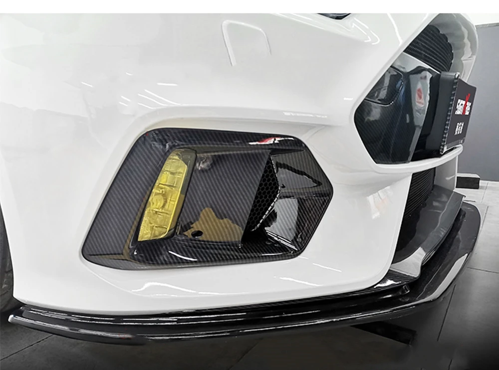 For Ford Focus RS 2015-2018 Front Bumper Fog Light Frame Cover Trim Side Grille Splitter Spoiler Air Vent Protector Cover Bezel