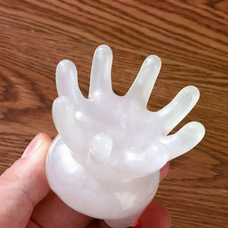 أوزة شكل الجسم ميريديان تدليك مشط الراتنج خمسة واسعة الأسنان مشط الوخز بالإبر مساعدة الدورة الدموية مكافحة ساكنة الشعر السلس #4