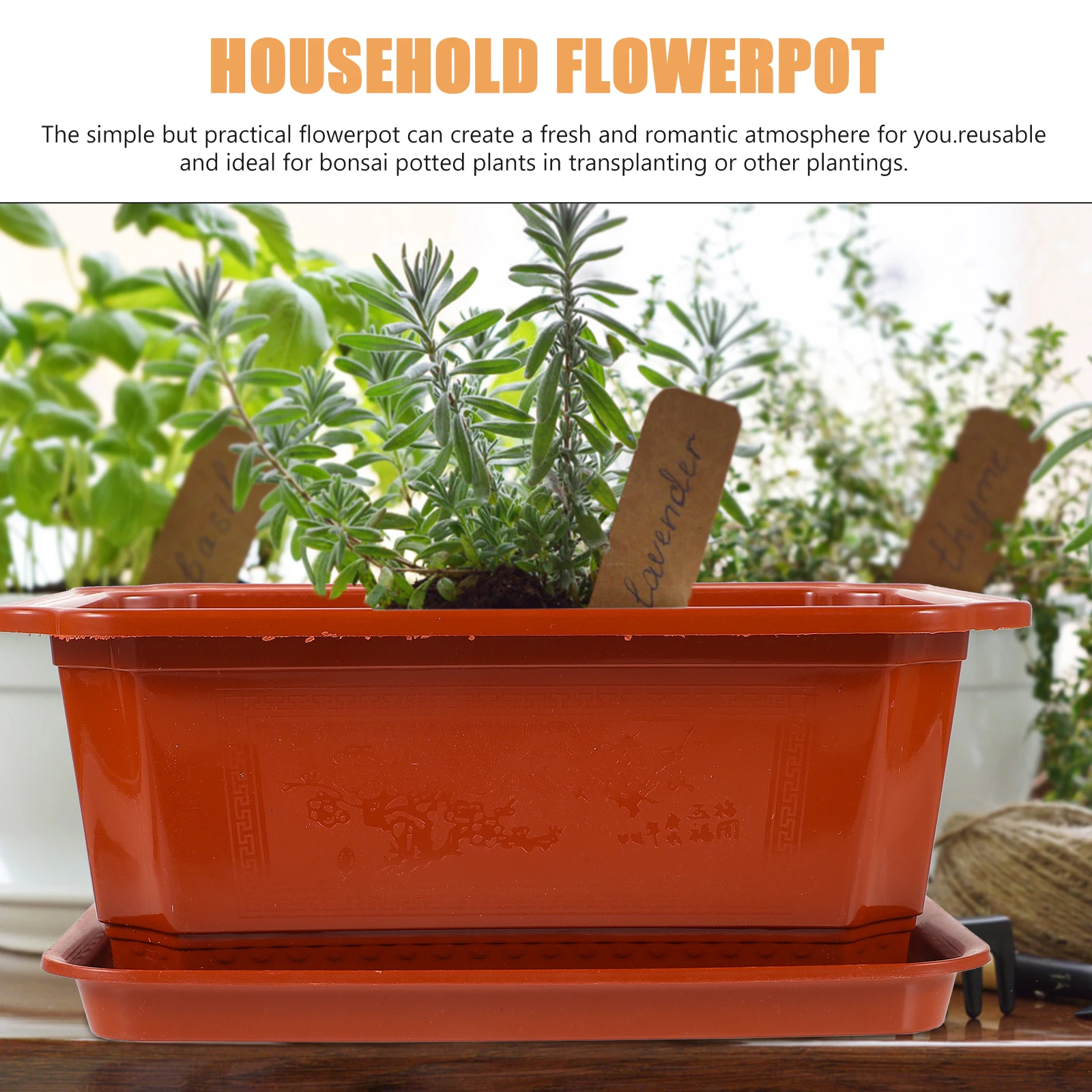 

2Pcs Plastic Oval Bonsai Pots Large Classic Flower Pot Indoor Garden Planter Pots Flower Pot Bonsai Flowerpot Planter Bowl